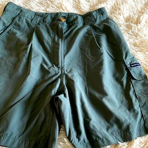 Exofficio Green NylonAthletic Hiking Women Shorts